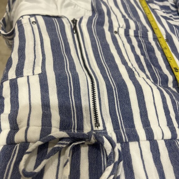 Torrid Dress Women’s Plus 3X Blue White Striped Long Sleeve Drawstring Pockets - Picture 7 of 11